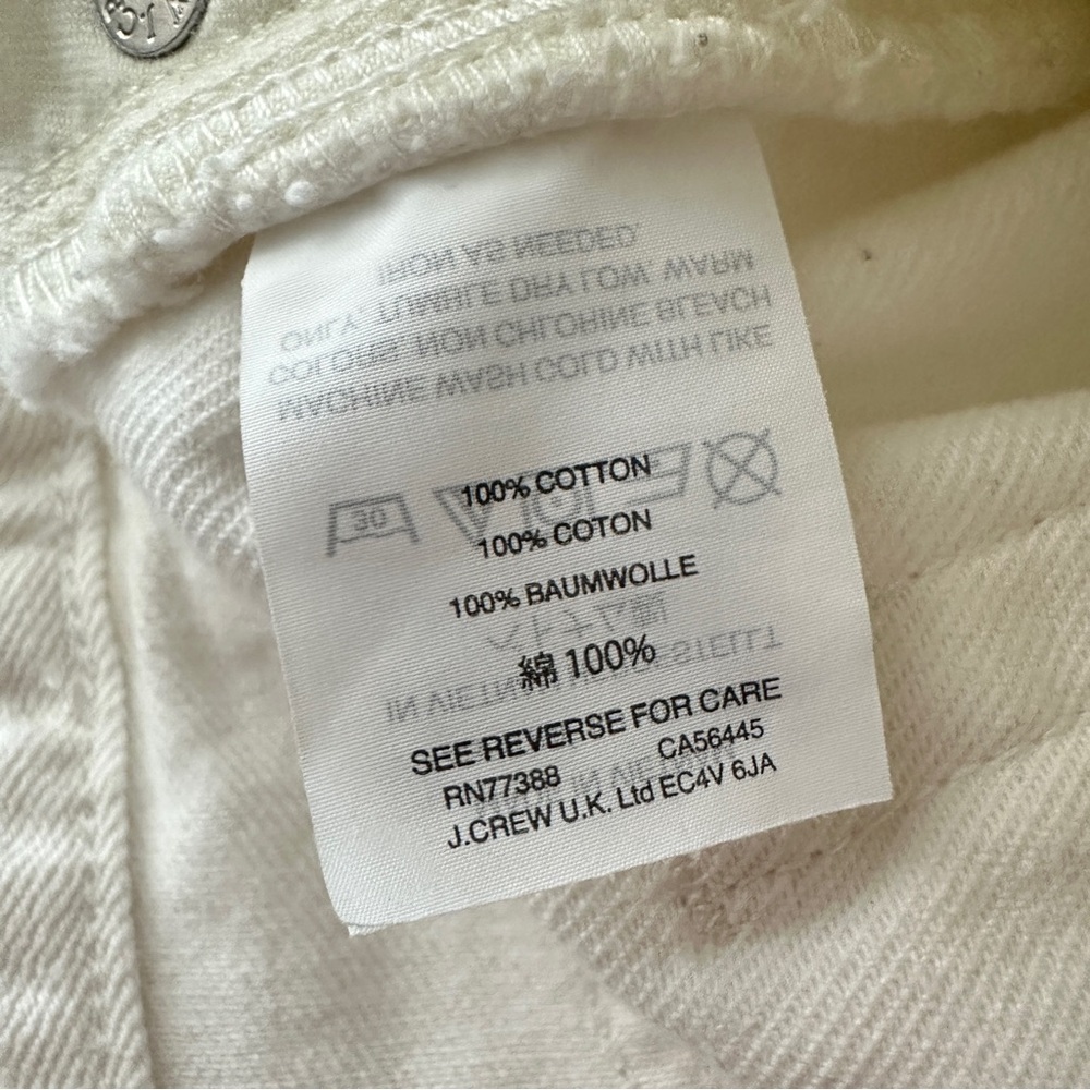J. Crew Trademark White Denim Mini Skirt Women’s Size 29 H6148 100% Cotton - Picture 9 of 12